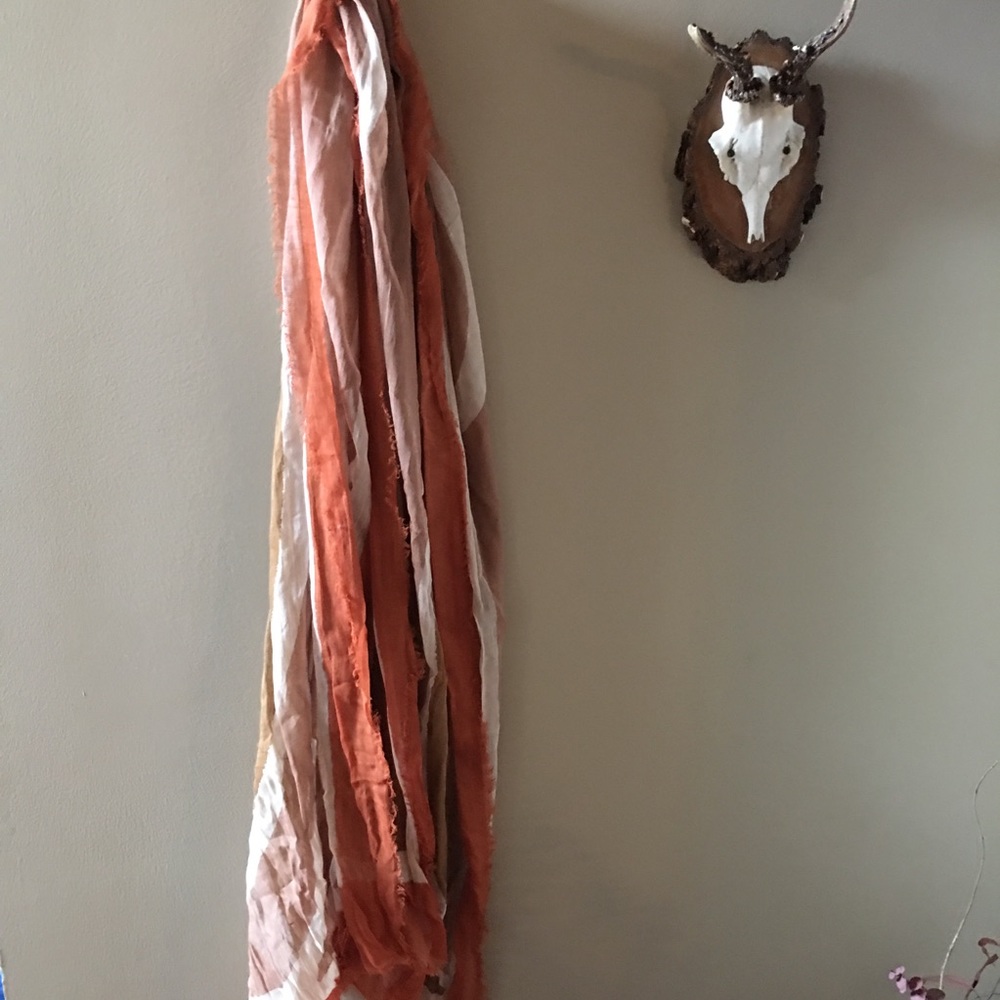 The Limited Rust/Tan Lightweight Scarf 100% Cotton Scarf